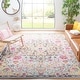 preview thumbnail 7 of 18, SAFAVIEH Madison Sabire Boho Medallion Distressed Rug - Grey/Light Blue - 5' 3" x 7' 6"
