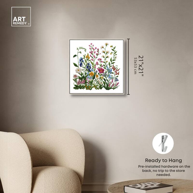 Wildflower Patch I Canvas by Art Remedy