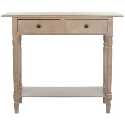 SAFAVIEH Arvilla Grey 2-Drawer Console Table - 37.8" x 13" x 31.9" - 38Wx13Dx32H