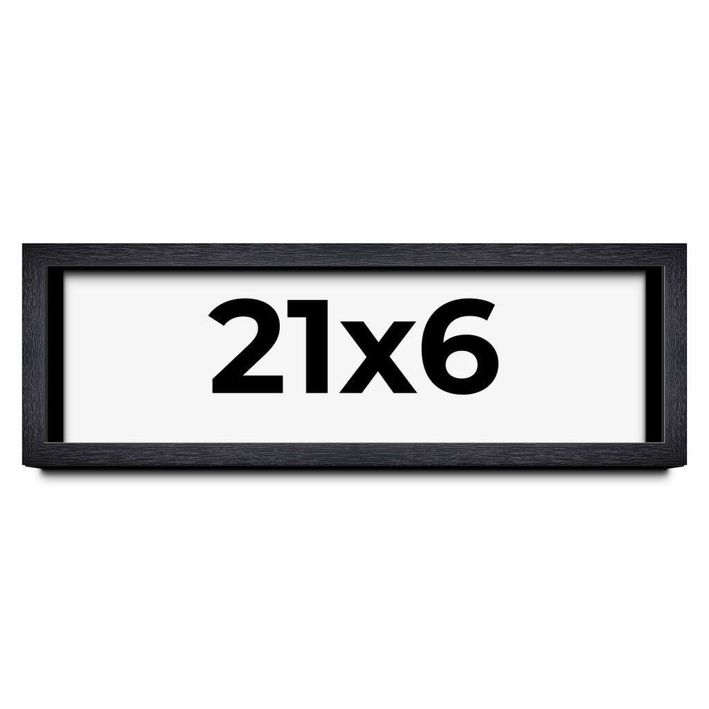 21x6 Shadow Box Frame Black 1 Real Wood Farmhouse - Overstock - 35942557
