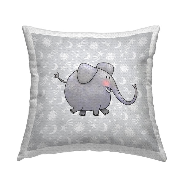 slide 2 of 7, Stupell Patterned Elephant Nursery Printed Outdoor Throw Pillow Design by Jeff McKinley rep. Levison Designs