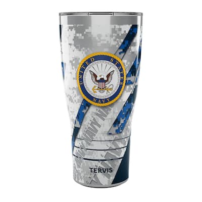 Tervis Traveler Navy Digi Camo Triple Walled Insulated Travel Tumbler, Stainless Steel - 30oz