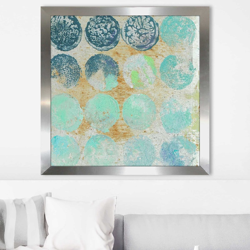 "Aqua Circles II (Square)" Print on Acrylic