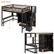 preview thumbnail 15 of 32, 72"H Storage Staircase Loft Bed with Desk,Bookshelf,Fence& Wardrobe, Full Size