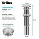 preview thumbnail 20 of 69, KRAUS Pop-Up Drain for Vessel Bathroom sink