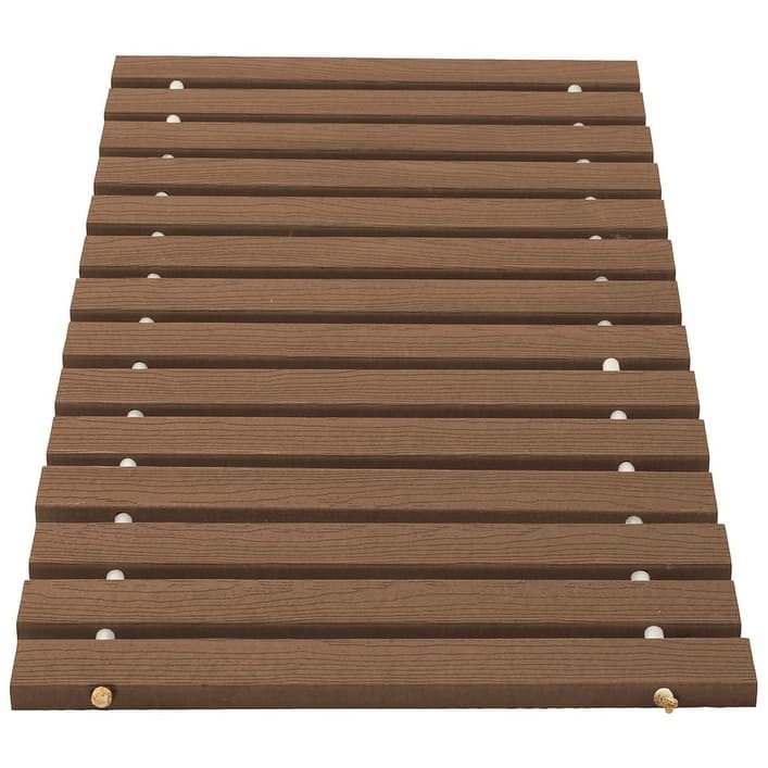 Portable Beach Roll Out Walkway in Composite Decking - 4WX3L - Weather Wood