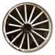 preview thumbnail 1 of 4, Designart 'Sepia Country Wagon Wheel Clock' Oversized Farmhouse Wall CLock 16 in. wide x 16 in. high