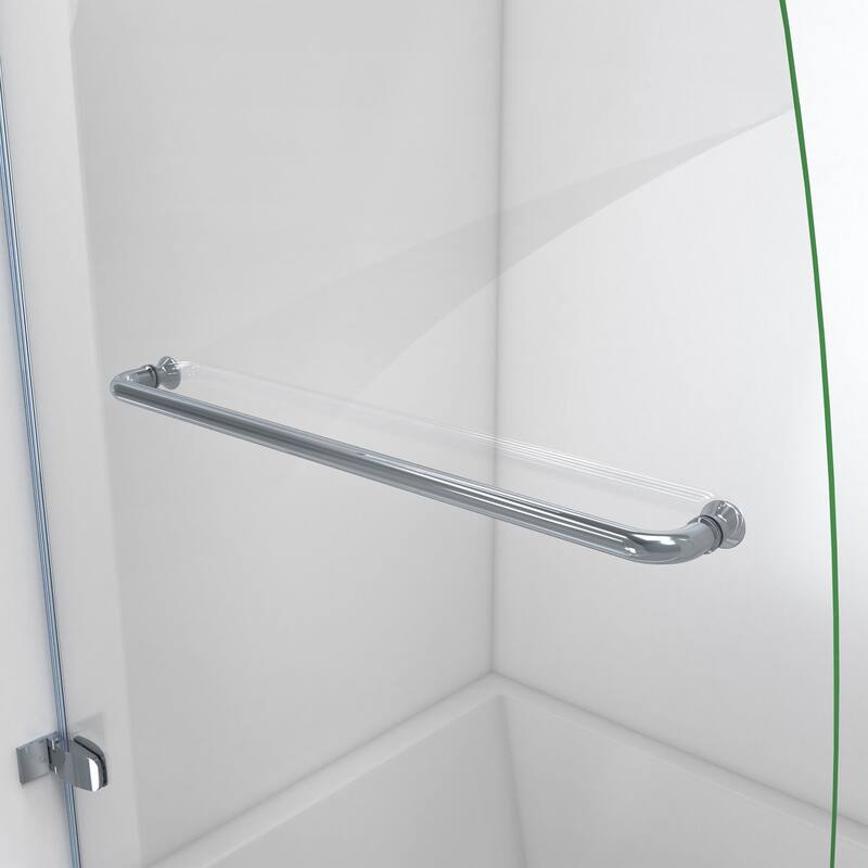DreamLine Aqua Uno 34 in. W x 58 in. H Frameless Hinged Tub Door - 34.31" W - 34.31" W