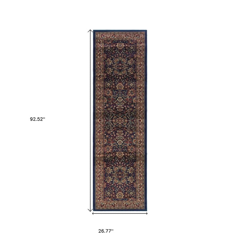 HomeRoots Oriental Traditional Runner Area Rug