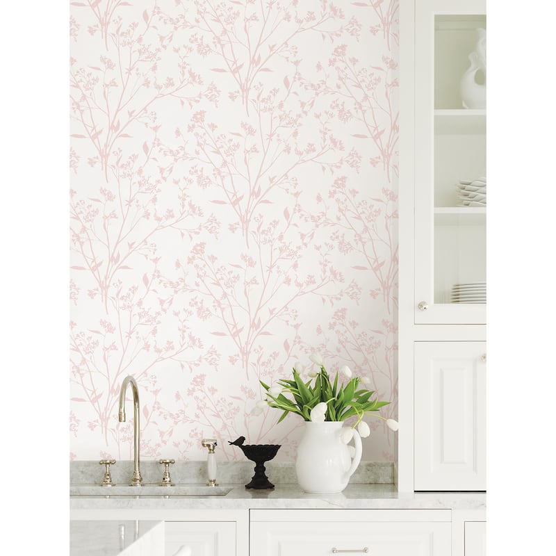 A-Street Prints Southport Blush Delicate Branches Wallpaper