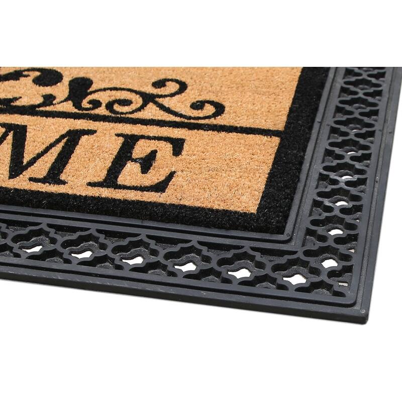 Chesapeake Coir Rubber Natural Black Non-Slip Doormat (22" x 47")