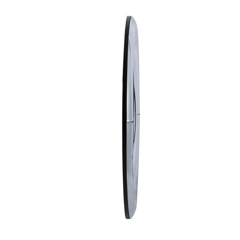 HomeRoots 32" Silver Round Curved Frame Accent Mirror - 31.5' X '31.5' X '1.3