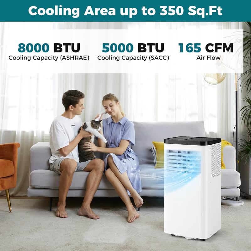 Gymax 8000 BTU Portable Air Conditioner w/ Control Panel & Remote