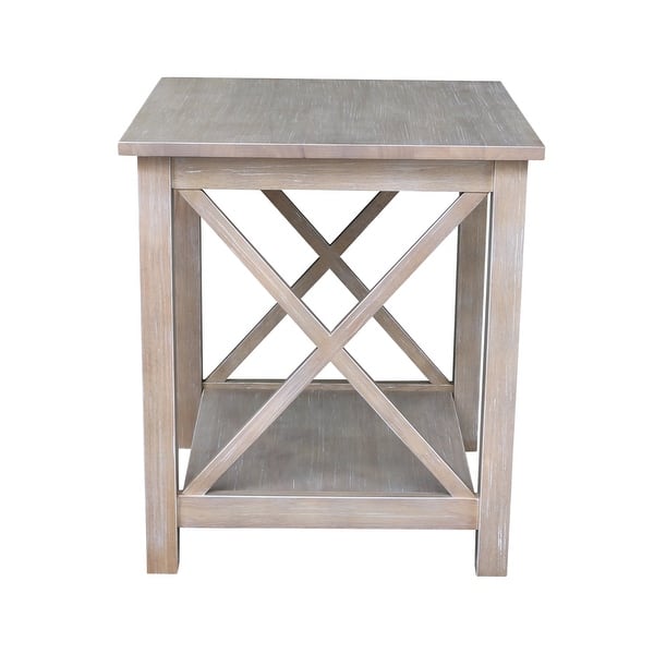 Solid Hardwood Hampton End Table Overstock 9316658 Unfinished