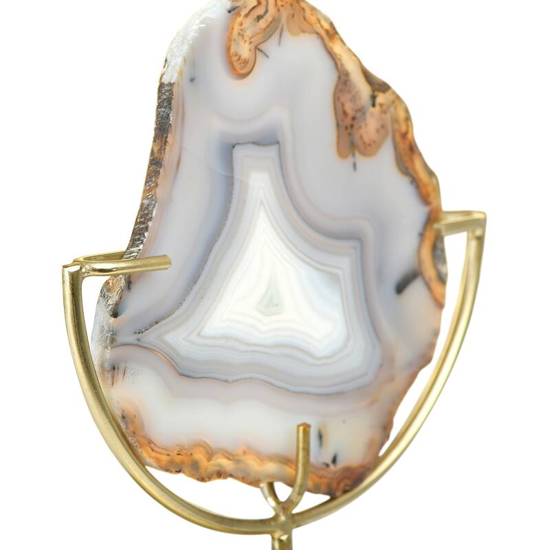 Natural Brown Agate on Stand - 5.3"L x 4.0"W x 7.3"H