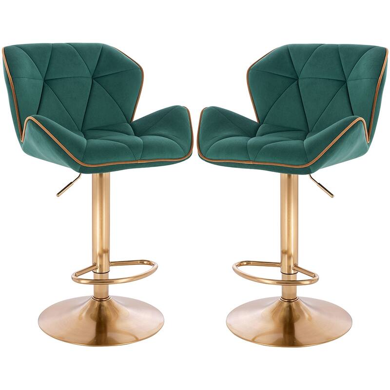 Modern Home Luxe Spyder Contemporary Adjustable Suede Barstool - Modern Comfortable Adjusting Height Counter/Bar Stool