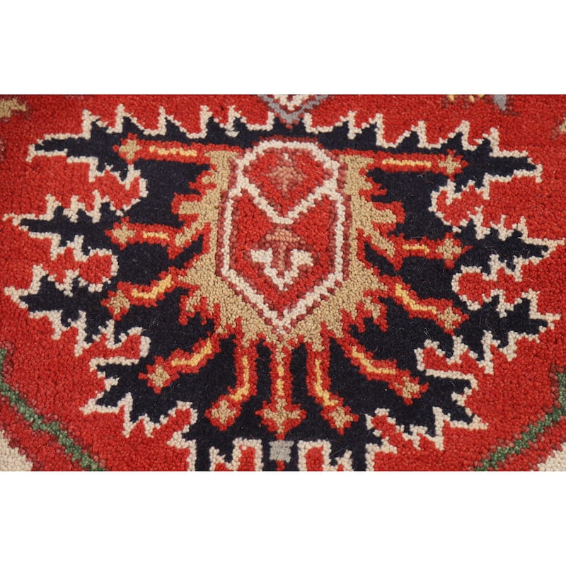 Hand Knotted Oriental 100% Wool Carpet Traditional Medallion Red Heriz (serapi) Area Rug - 10' 4'' X 7' 9''