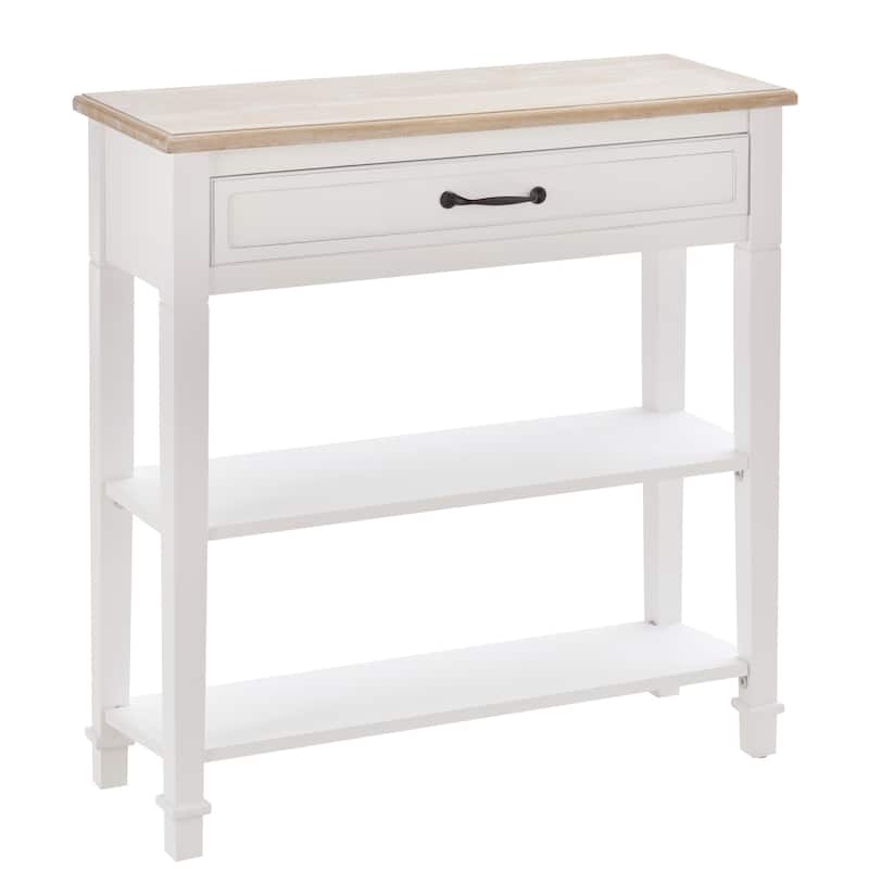 HOMCOM Retro-Styled Sofa Console Entry Hallway Table with Multifunctional Design, Durable Build, & Large Storage