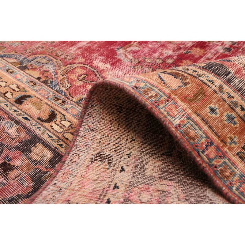 ECARPETGALLERY Hand-knotted Antalya Vintage Burgundy Wool Rug - 9'6 x 12'7