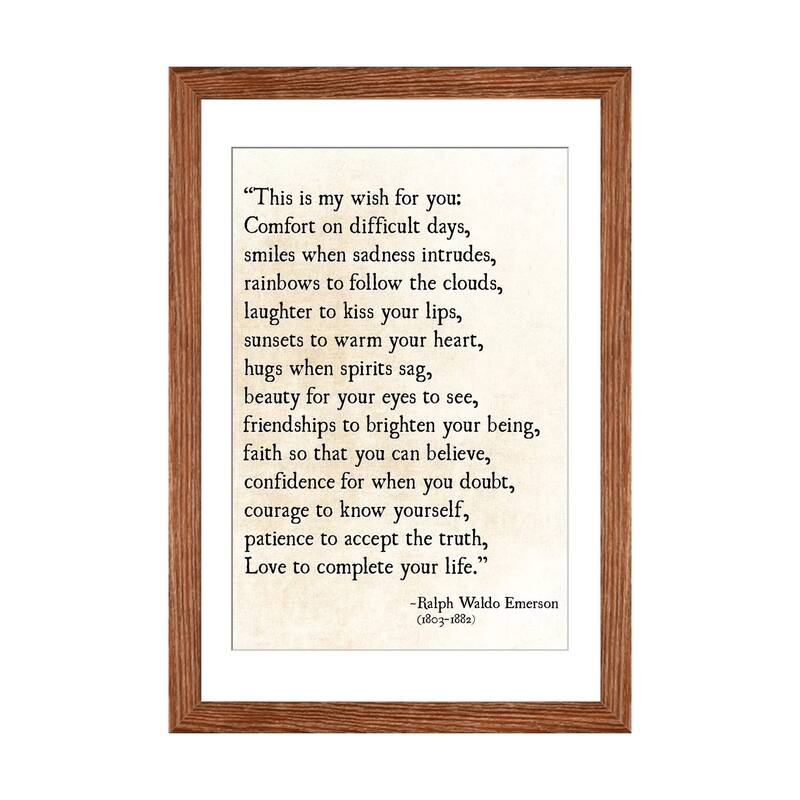 iCanvas "My Wish For You" by Debbra Obertanec - Walnut - 24x16x1