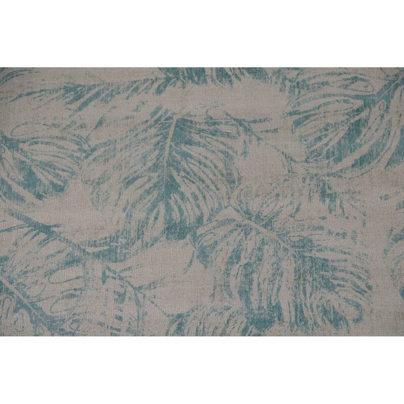 Hand Knotted Oriental 100% Wool Carpet Modern All-Over Beige & Ivories Abstract Area Rug - 8' 0'' X 6' 3''