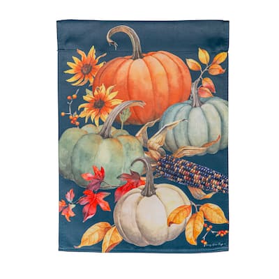 All Things Pumpkins Suede Garden Flag