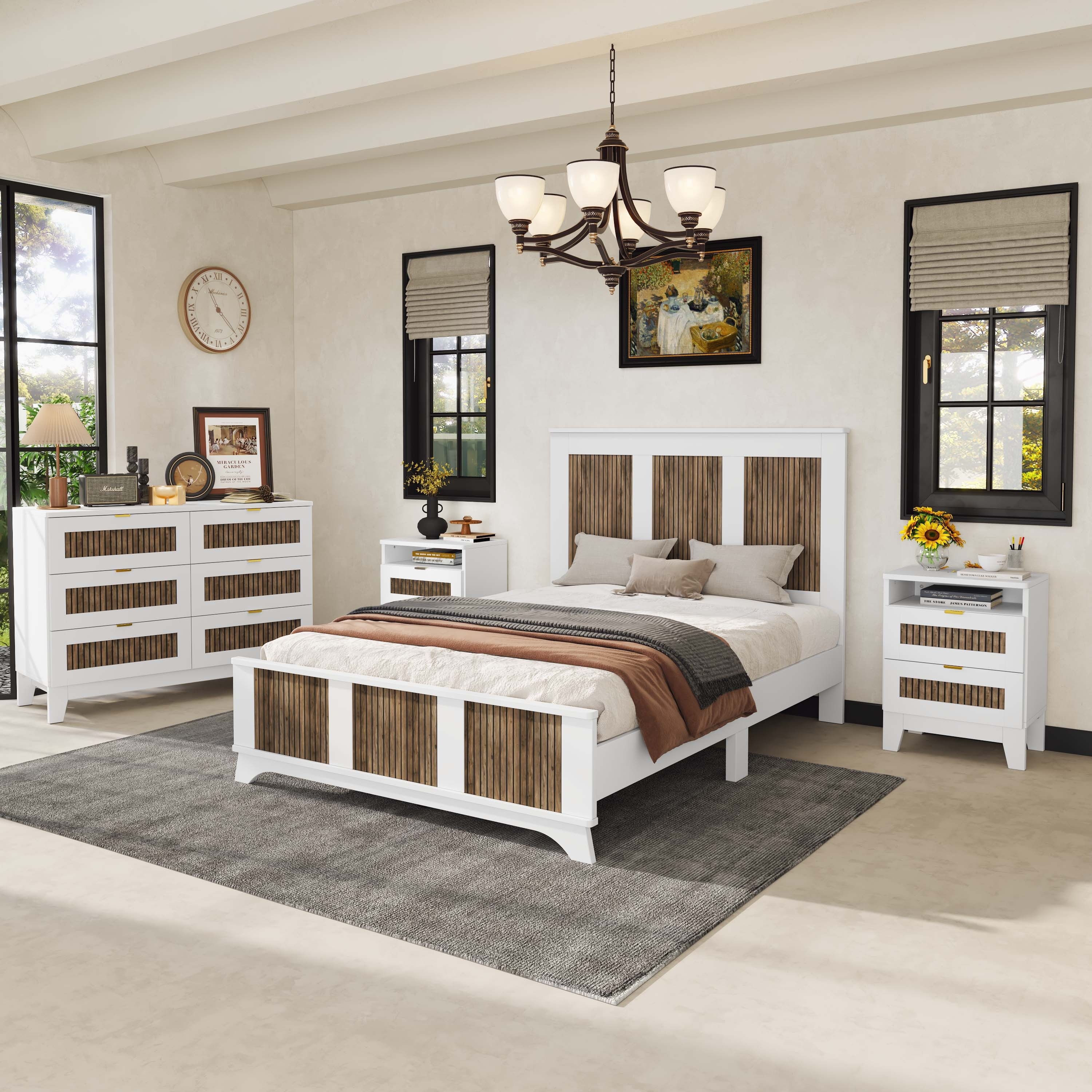4-Pieces Bedroom Sets For Bedroom（Full）