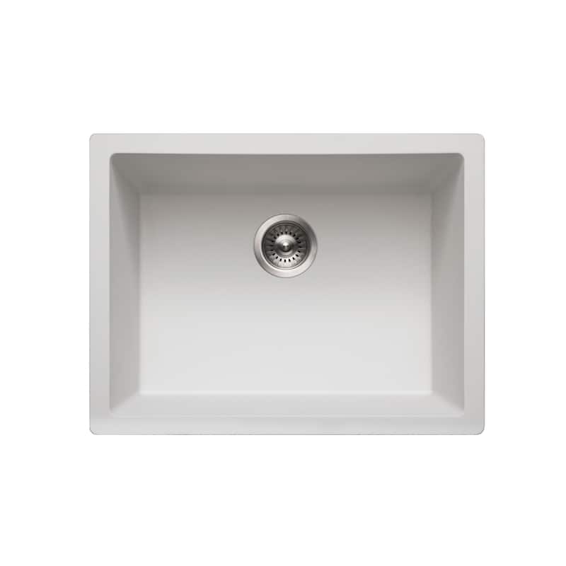 Houzer G-300U Quartztone 24-3/8" Undermount Single Basin Granite - Cloud