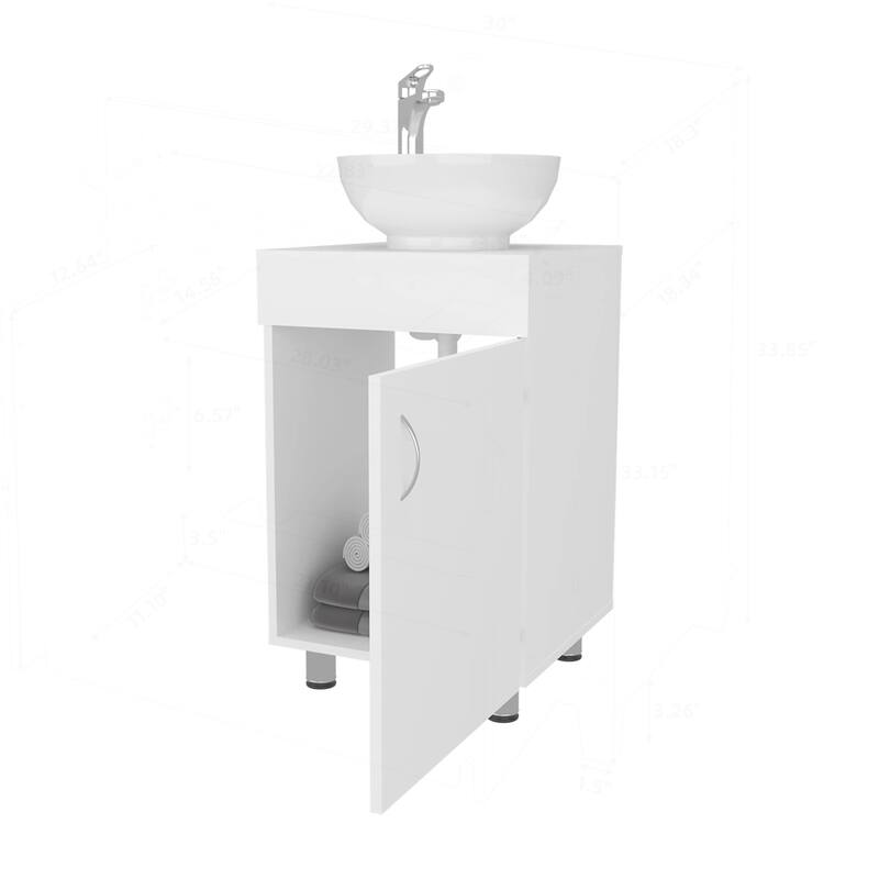 Stylish Bathroom Vanity with Integrated Sink and Spacious Cabinet
