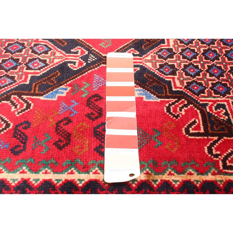 ECARPETGALLERY Hand-knotted Teimani Red Wool Rug - 2'8 x 4'8