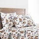 preview thumbnail 5 of 6, Paseo Road Ranch Life 200TC Cotton Western Rustic Cowboy Animal Toile 4 Piece Sheet Set Duffle Bag - Full