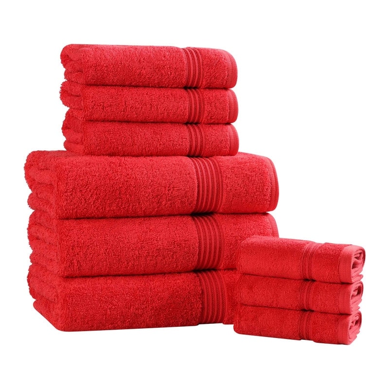 Superior Heritage Egyptian Cotton Absorbent 9-Piece Towel Set