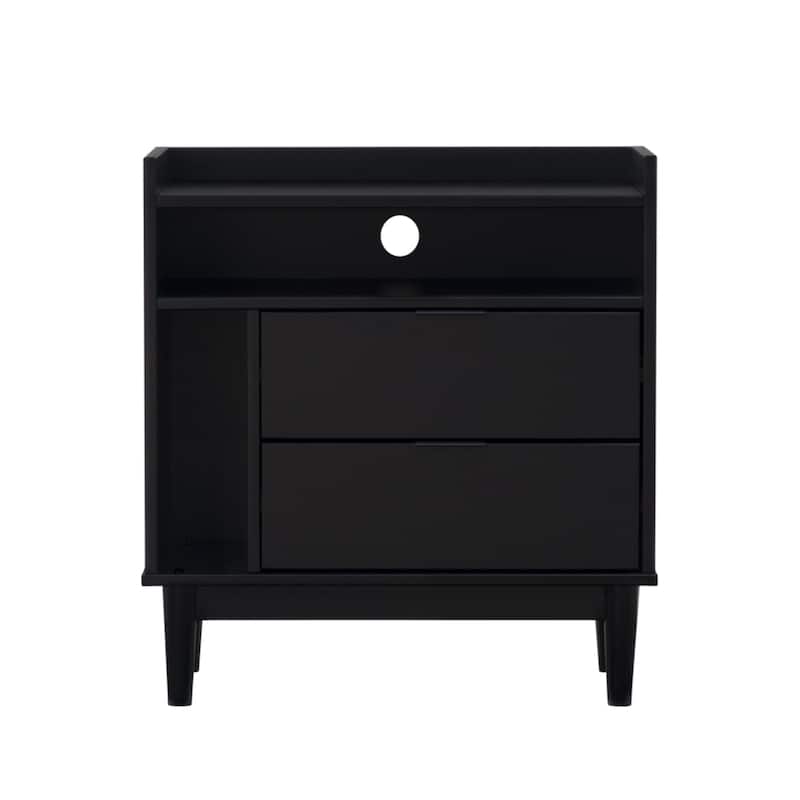 Middlebrook Modern Gallery Top Solid Wood Nightstand