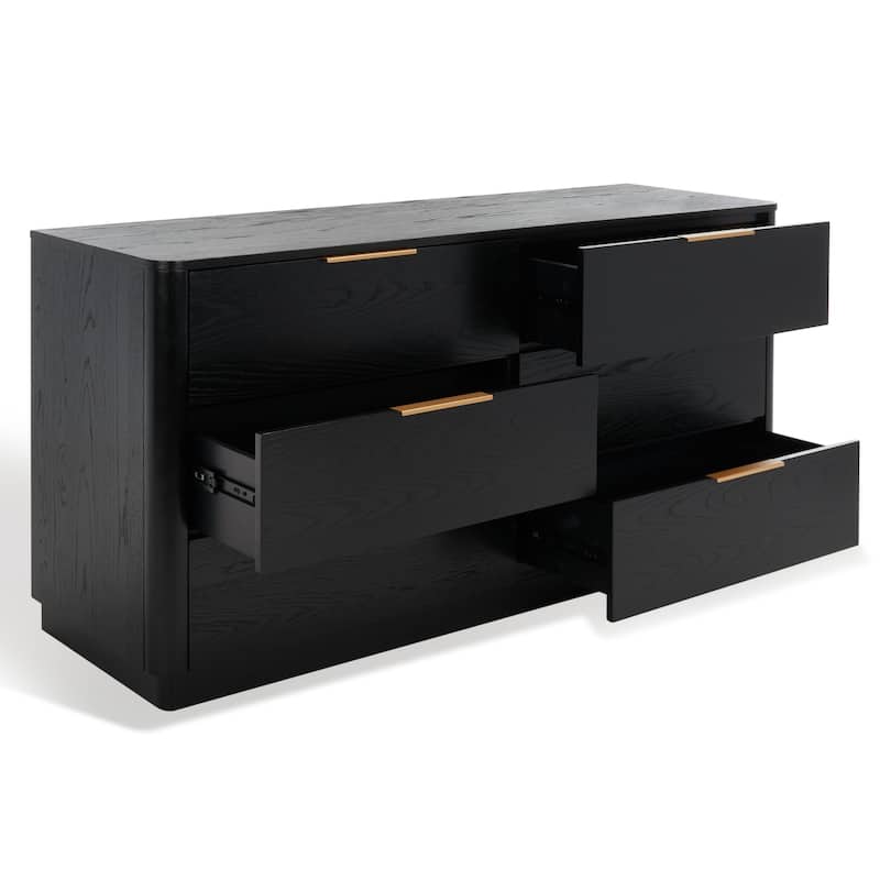 SAFAVIEH Couture Oliviera 6 Drawer Wood Dresser