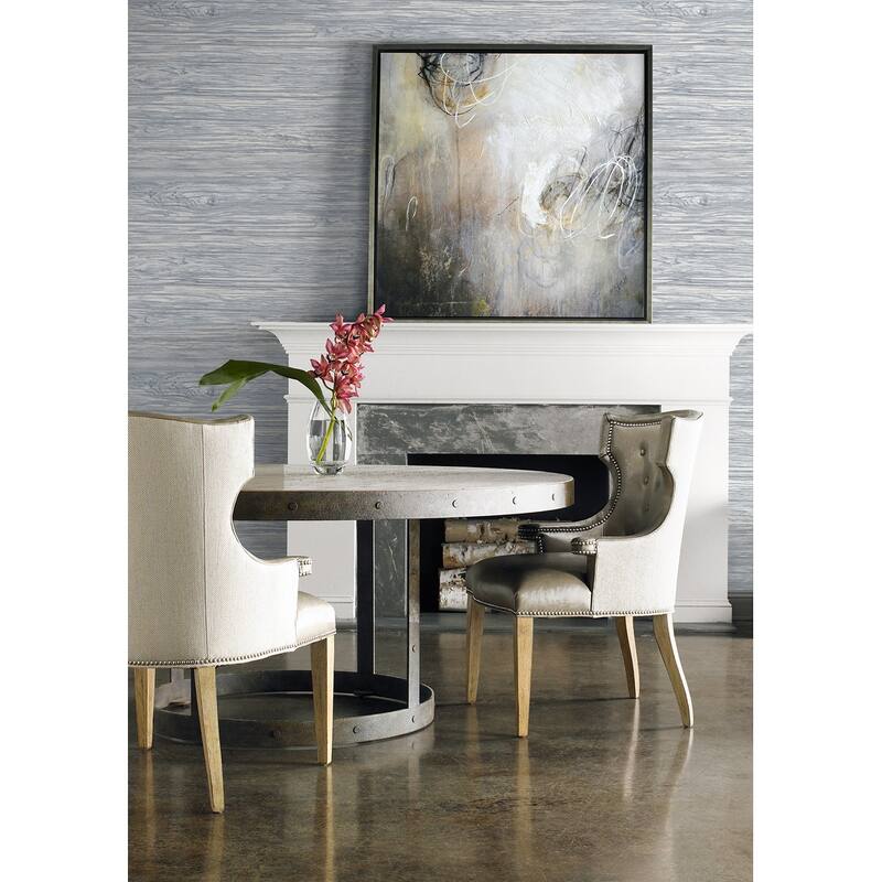 Seabrook Designs Lillian August Washed Shiplap Embossed Vinyl Unpasted Wallpaper