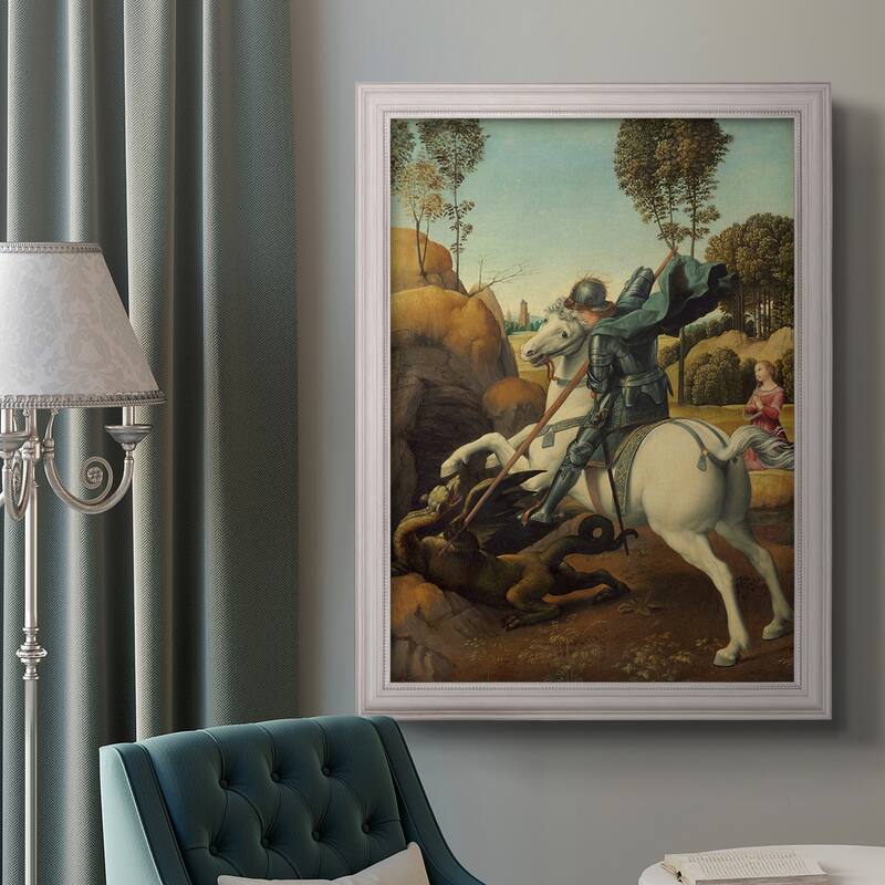 Saint George and the Dragon Premium Framed Canvas- Ready to Hang