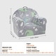 preview thumbnail 7 of 8, Grey Foam Glow Fabric Kids Couch Sofa Bed with Removable Cover - 23.62” L x 16.54” W x 20.47” H