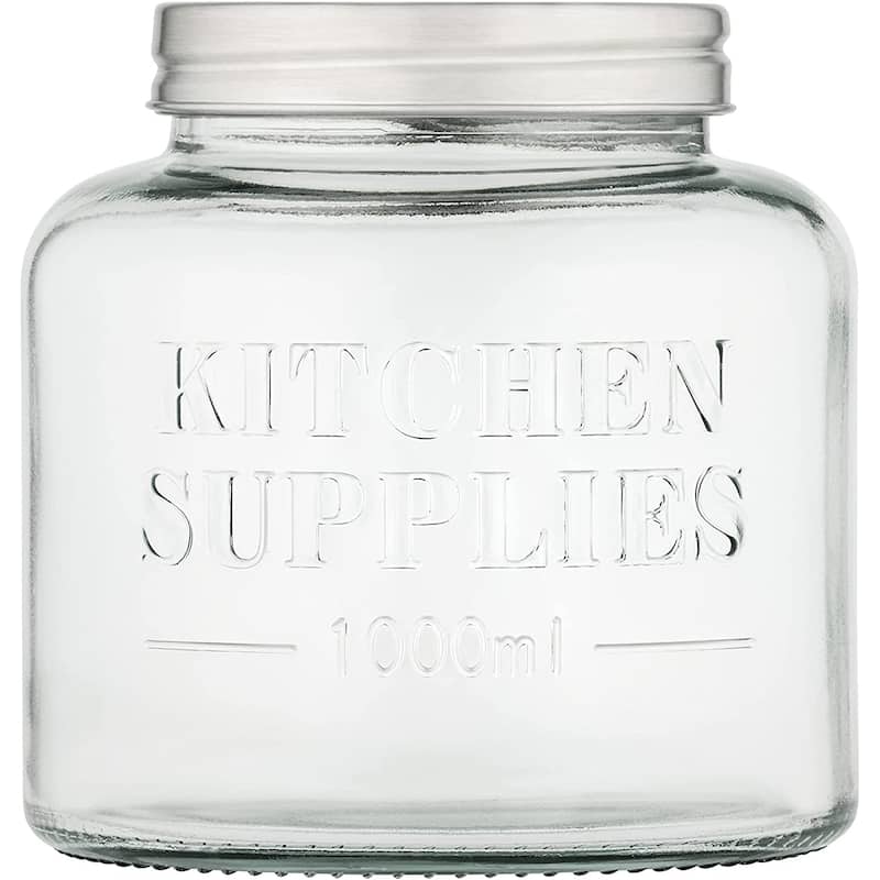 Amici Home Kitchen Supplies Glass Canister Dry Food Storage Container