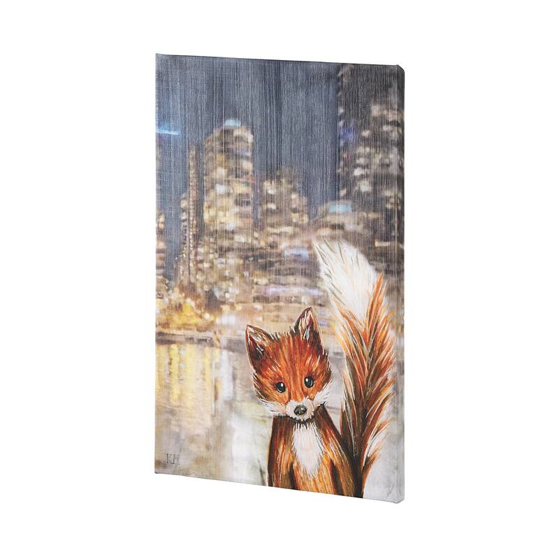 City Fox (30 x 45) Canvas Art Print