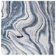 SAFAVIEH Craft Clytie Modern Abstract Marble Pattern Rug - 5'3" x 5'3" Square - Blue/Grey