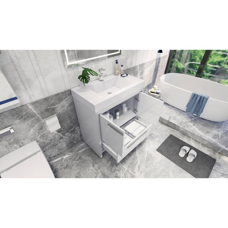 Dove 36'' Freestanding Vanity with Reinforced Acrylic Sink