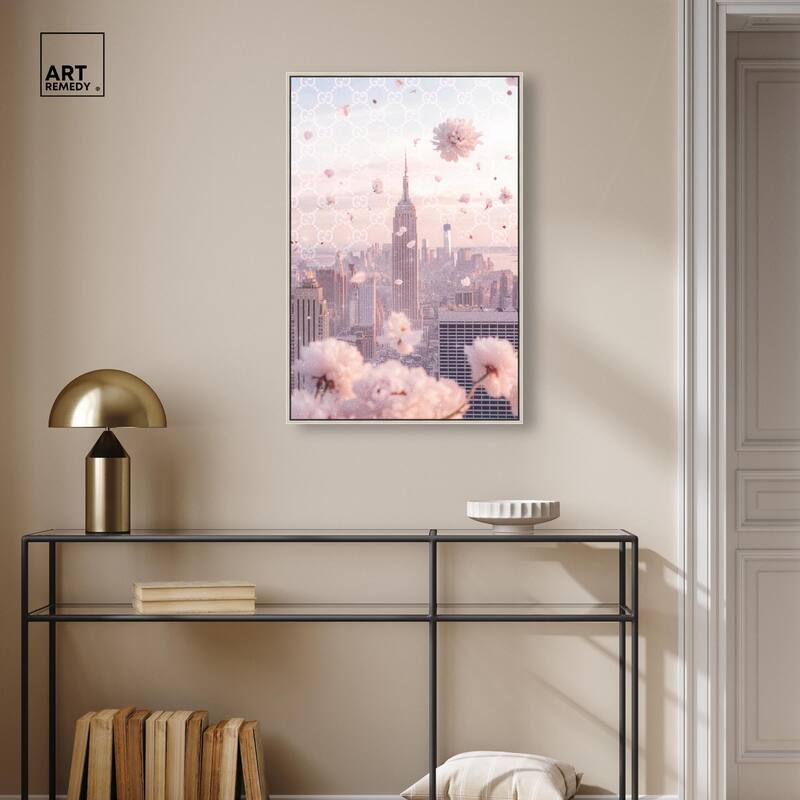 Raining Petals in NYC Canvas by Art Remedy
