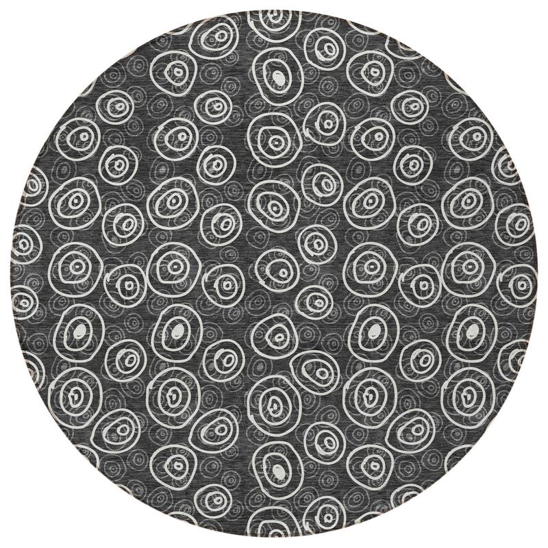 HomeRoots Geometric Transitional Rectangle Outdoor Rug