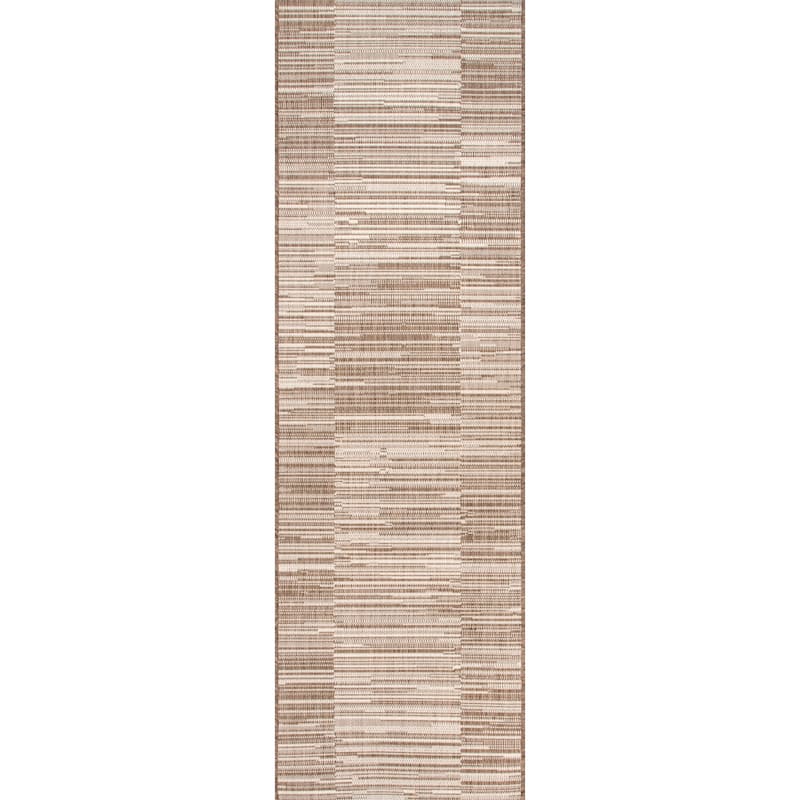 Nuloom Beige Modern Shingles Outdoor Area Rug