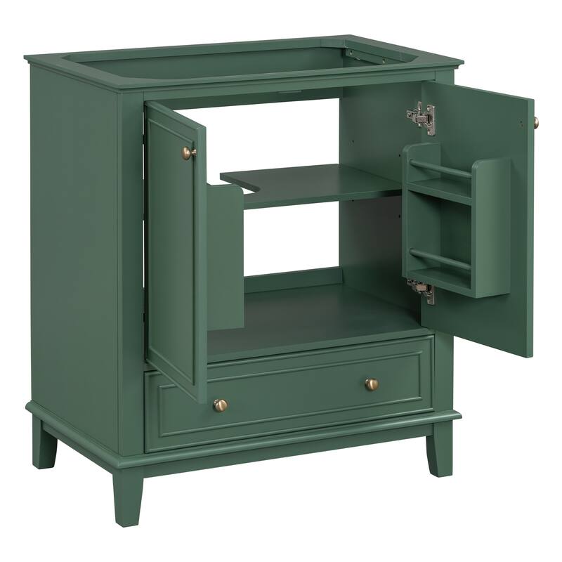 GDFStudio - Avalon 30-Inch Bathroom Vanity Base Cabinet, Multi-functional Cabinet, Solid Wood & MDF Board, Painted Finish
