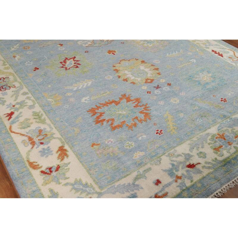 Oushak Oriental Area Rug Handmade Wool Carpet - 7'11"x 9'11"