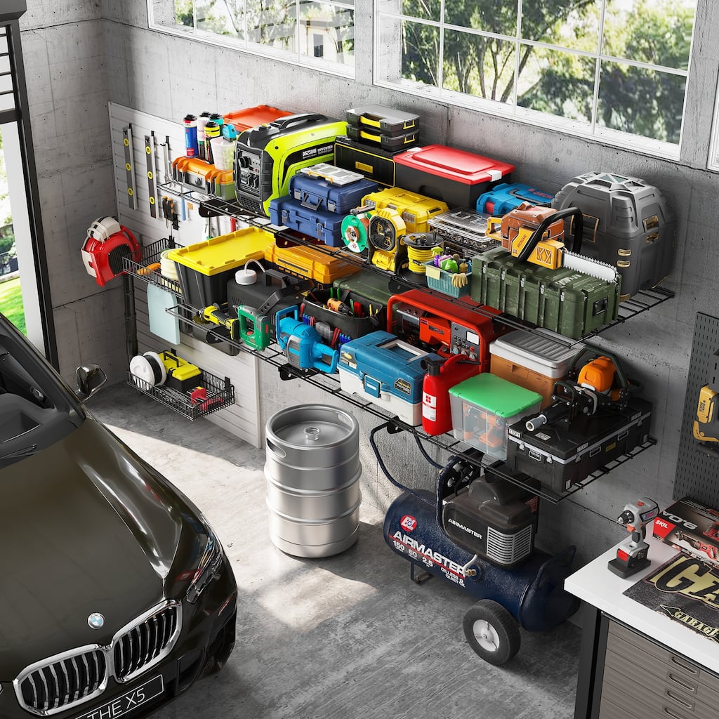 Versatile Heavy-Duty Wall Shelf for Various Spaces