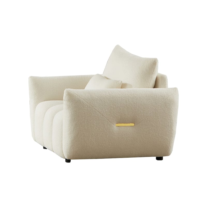 82 Inch Premium Teddy Fabric Sofa Oversized Upholstered Chair