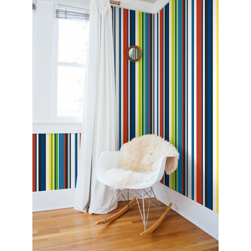 Seabrook Designs Walk the Line Unpasted Wallpaper