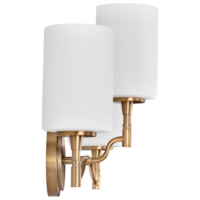 Liam 3 Light Vanity Burnished Brass White Opal Glass - Burnished Brass